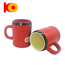 10 oz de alta qualidade de preços baratos Cerâmica caneca de design personalizada GJaneira caneca de cerveja